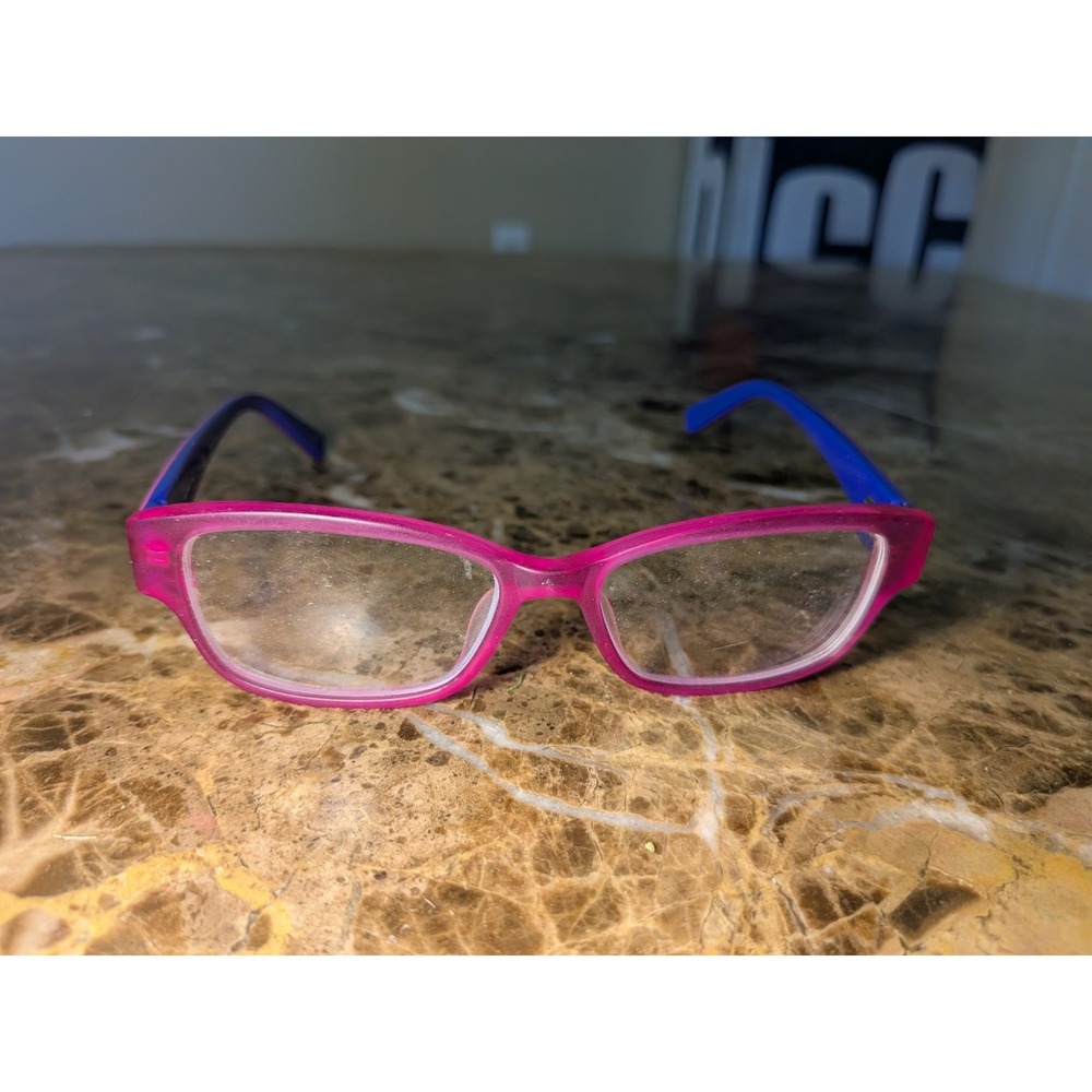 Kid Youth Nike Eyeglasses Girls 5527 Full Frame Square Plastic Black Pink Purple